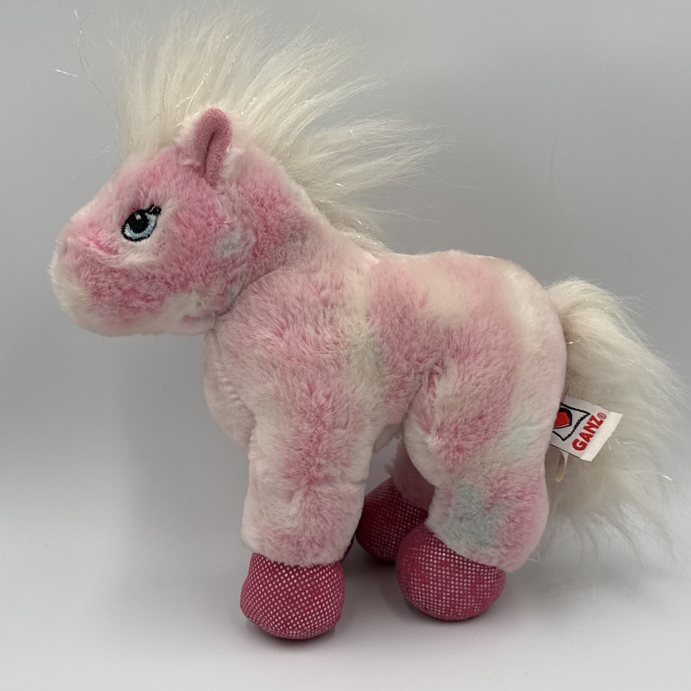 Webkinz PINK PONY Club! ***NO CODE** 8 Inch Long Stuffed Toy GANZ (No Hang Tags)